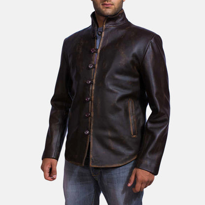 Drakeshire Brown Leather Jacket